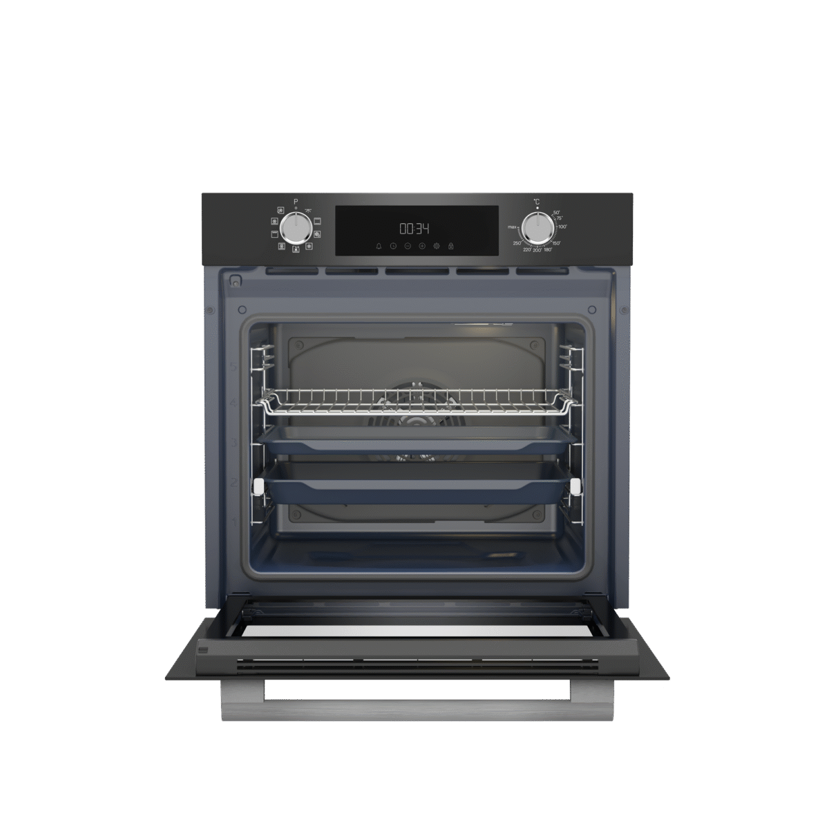 GEBM 12302ZG Grundig Ankastre Zara Grey Cam Fırın - Görsel 3